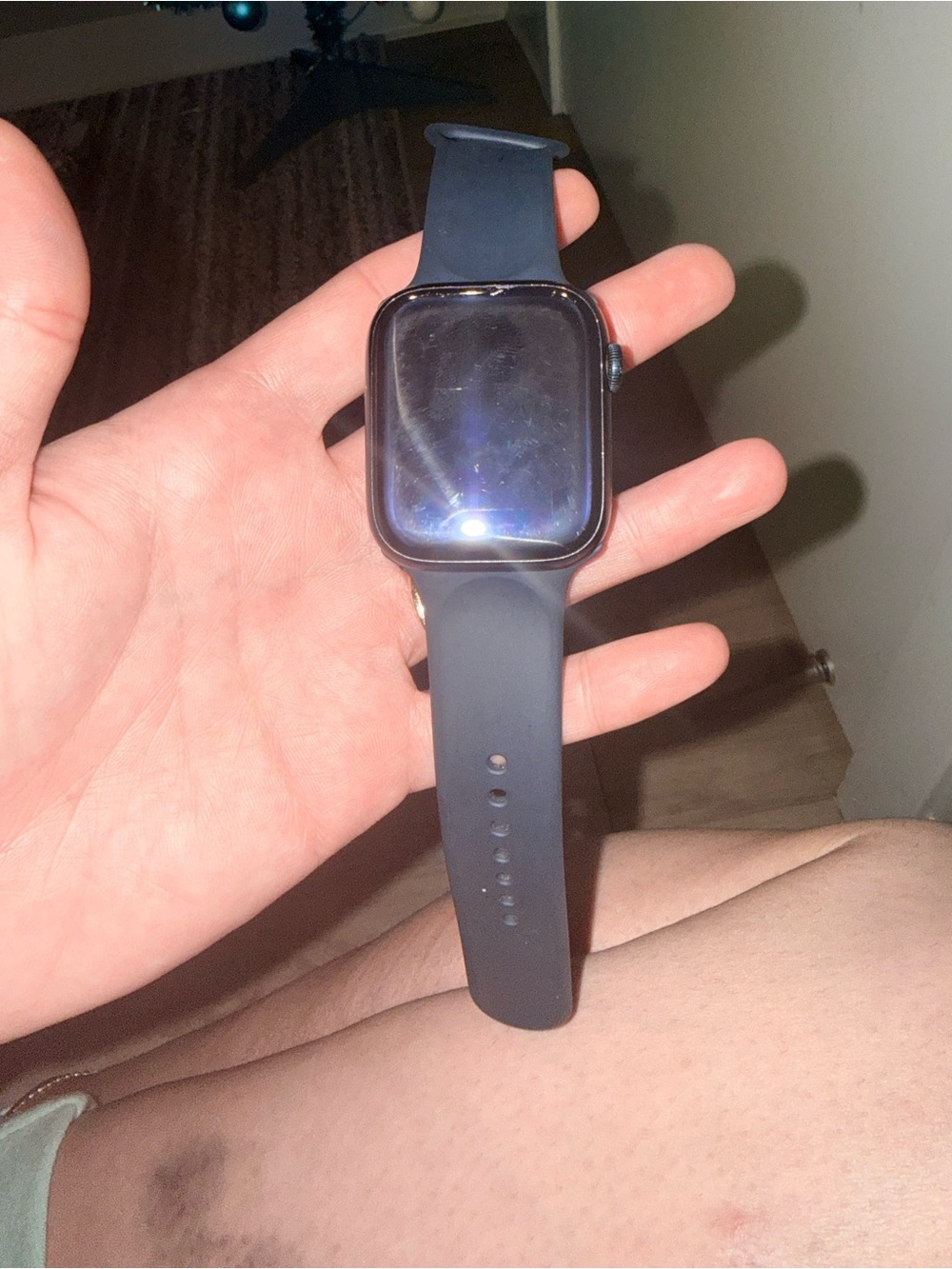 Apple Black Smartwatch with Black Silicone Band